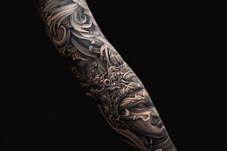 create custom tattoo design, tattoo sleeve