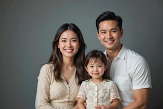 design a professional family portrait