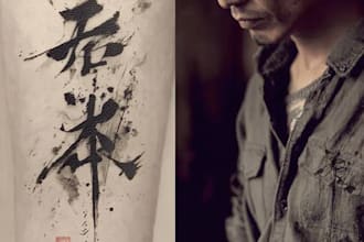 design a chinese or japanese calligraphy tattoo for you