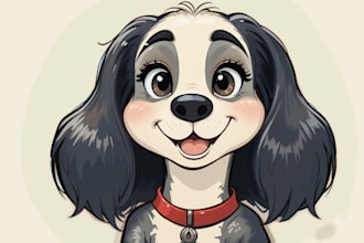 draw pet portrait into cartoon disney