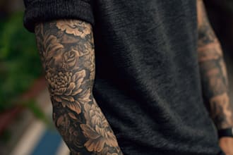 create your dark and custom tattoo design and illustration