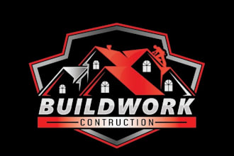 design a modern 3d construction or interior logo