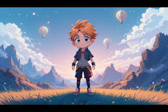 create illustration vector graphic cartoon character