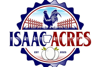 design modern chicken acres logo with unlimited revisions