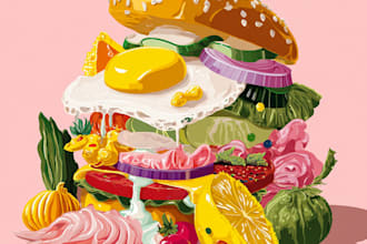 create food pop art of your food