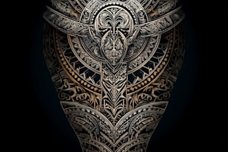 design a polynesian maori tribal tattoo