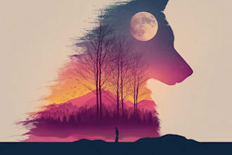 draw potrait and landscape vector art beautifully