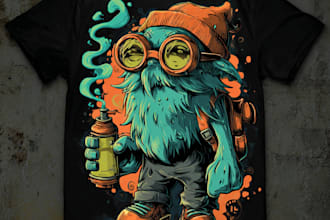 draw amazing cartoon t shirt design for you