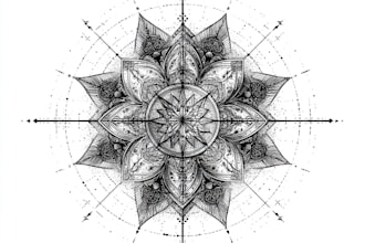design custom vector mandala, fine line art, tattoo