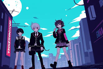 draw in the danganronpa style