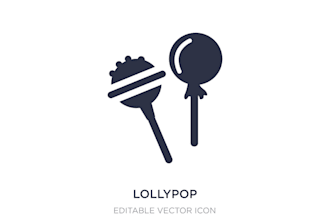 design outstanding lollipop swirl icon logo in very short time