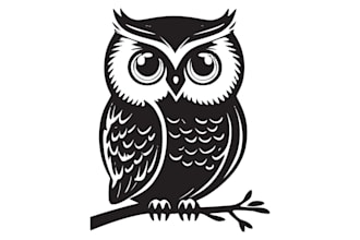 give a high quality modern minimalist owl logo  in one day