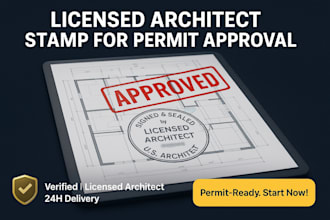 sign, stamp, seal and review your USA architectural plan as a licensed architect