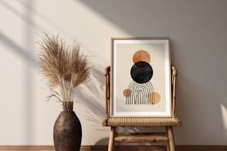 design minimalist boho abstract printable wall art