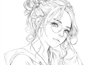 sketch characters into anime style