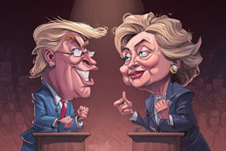 draw satire, editorial or political cartoons for you