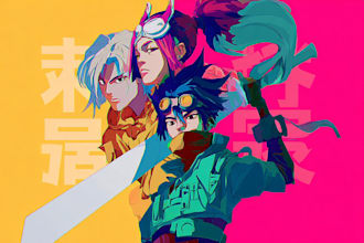design anime character , cyberpunk character
