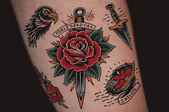 do neo traditional and oldschool tattoo designs