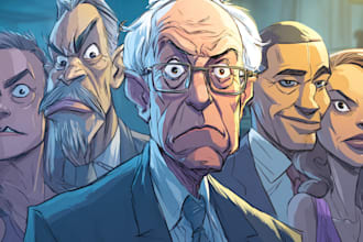 create a political themed cartoon for you