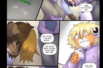 make nsfw comic page, nsfw cover page, nsfw comic art, nsfw furry art