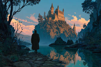 do the digital landscape illustration or background