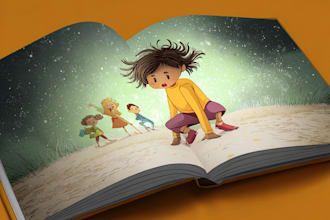 do kdp coloring book cover and children book cover design