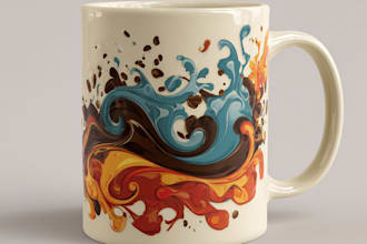 create custom coffee mug design or coffee mug design