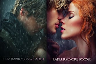 create a book cover for romance erotica horror