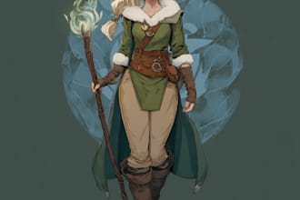 design a dnd character art and dnd character art