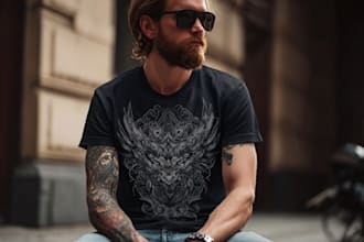 create streetwear design or t shirt design for clothing