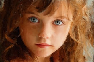 make a fine art and digital painting oil watercolor