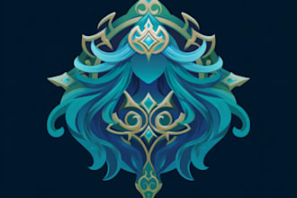 create logo designer anime, fantasy