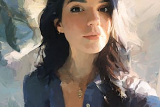 draw oil painting, digital oil painting