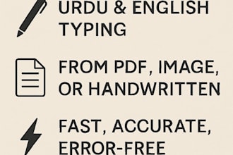 do fast typing and data entry work in english and urdu