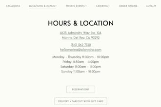 build a modern shopify store vegetarian restaurant website with online ordering