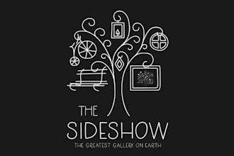 design vintage art gallery logo with unlimited revision