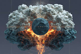 design and animate abstract album cover art