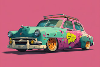 make your car cartoon into a funny car