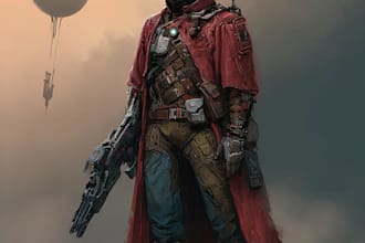 create a sci fi art, fantasy sci fi character art
