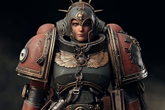 draw warhammer 40k figures with character model