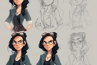 draw character illustration and concept art