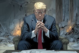 create a political or satirical cartoon