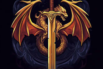 design creative fantasy game logo for mobile seeks