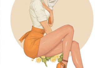 design pin up girl and pin up girl illustration