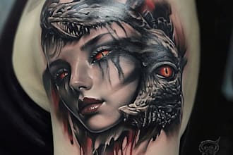 draw a realistic tattoo design
