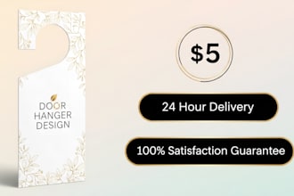 professional and modern door hanger for business and events