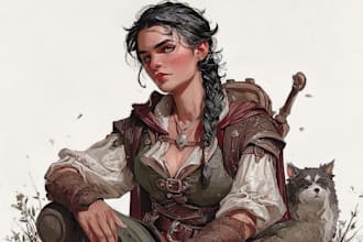 do character design and concept art for you