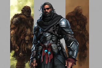 draw a realistic character concept art