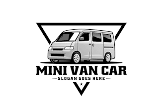 design outstanding travel van vintage logo with express delivery