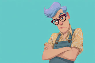 draw a cute cartoon character